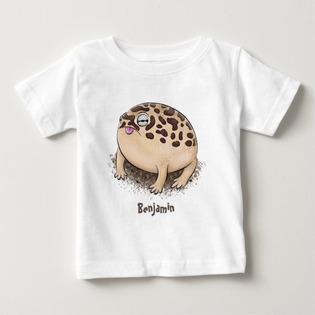 Funny desert rain frog cartoon illustration baby T-Shirt (Front)