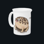 Funny desert rain frog cartoon illustration beverage pitcher<br><div class="desc">This cute light brown desert rain frog is spotty and adorable.</div>