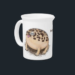 Funny desert rain frog cartoon illustration beverage pitcher<br><div class="desc">This cute light brown desert rain frog is spotty and adorable.</div>