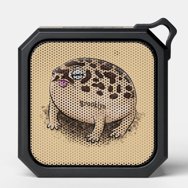Funny desert rain frog cartoon illustration bluetooth speaker (Front)