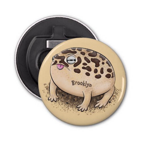 Funny desert rain frog cartoon illustration bottle opener