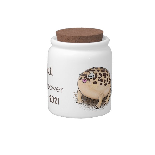 Funny desert rain frog cartoon illustration candy jar (Right)
