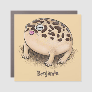 Funny desert rain frog cartoon illustration car magnet