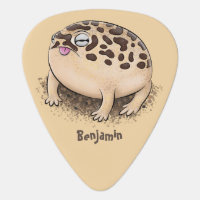 Funny desert rain frog cartoon illustration 