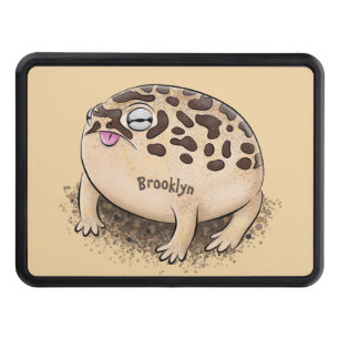 Funny desert rain frog cartoon illustration hitch cover