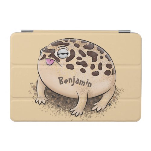 Funny desert rain frog cartoon illustration iPad mini cover