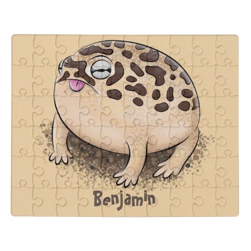 Funny desert rain frog cartoon illustration jigsaw puzzle