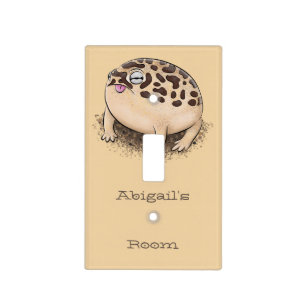 Funny desert rain frog cartoon illustration light switch cover