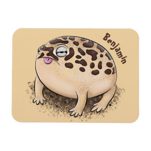 Funny desert rain frog cartoon illustration magnet