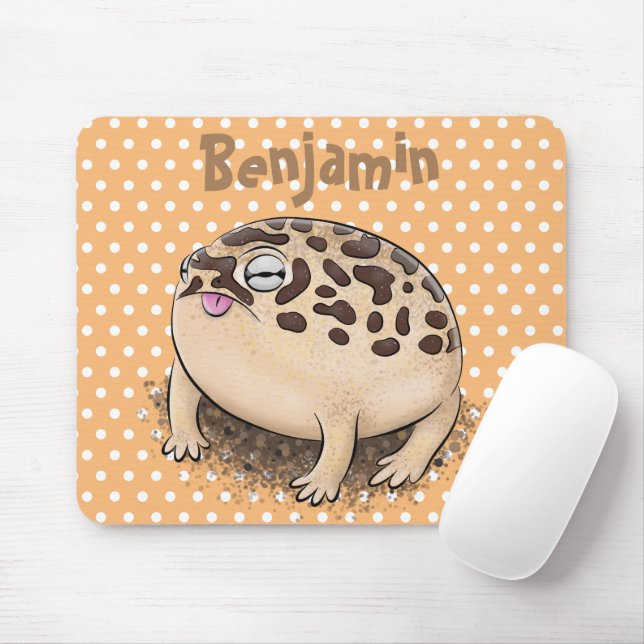 Funny desert rain frog cartoon illustration mouse pad (With Mouse)