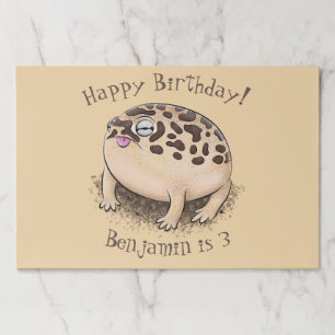 Funny desert rain frog cartoon illustration paper pad