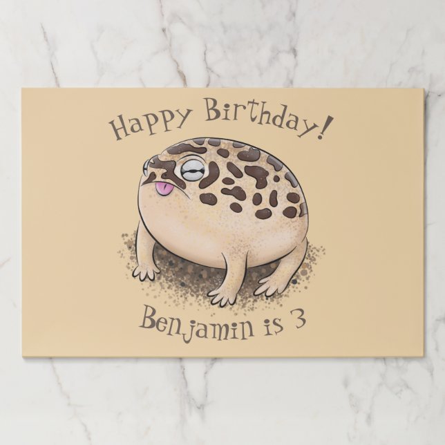 Funny desert rain frog cartoon illustration paper pad (Front)