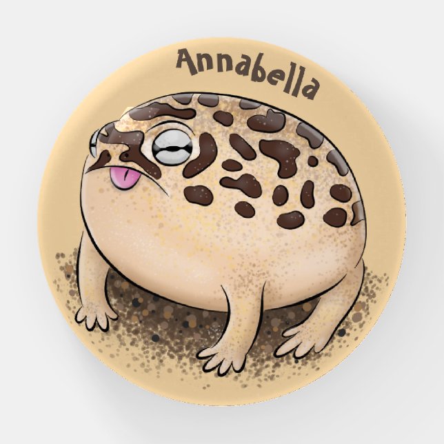 Funny desert rain frog cartoon illustration paperweight (Front)