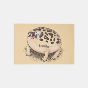 Funny desert rain frog cartoon illustration rug