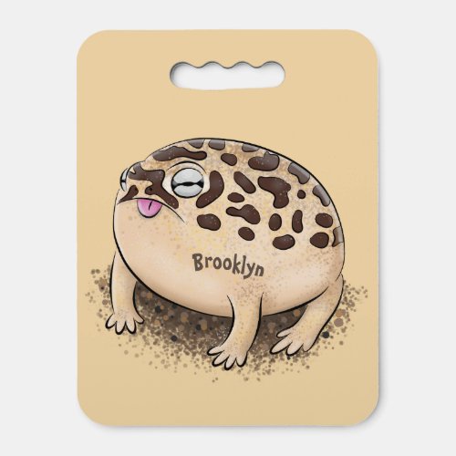 Funny desert rain frog cartoon illustration seat cushion