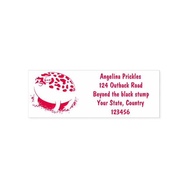 Funny desert rain frog cartoon illustration self-inking stamp (Design)