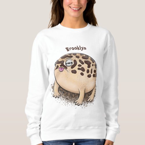 Funny desert rain frog cartoon illustration sweatshirt