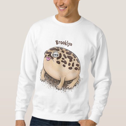 Funny desert rain frog cartoon illustration sweatshirt