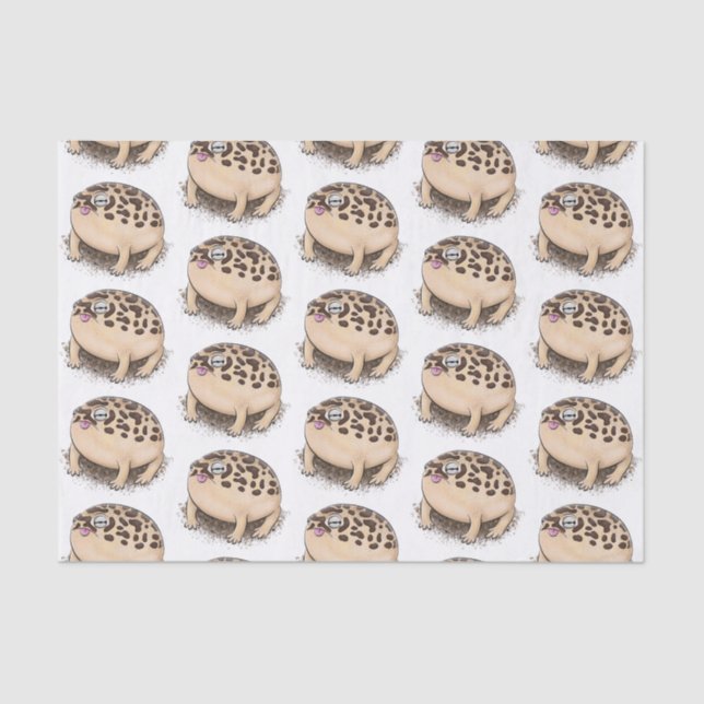 Funny desert rain frog cartoon illustration tissue paper (Front)