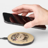 Funny desert rain frog cartoon illustration wireless charger (Hand)
