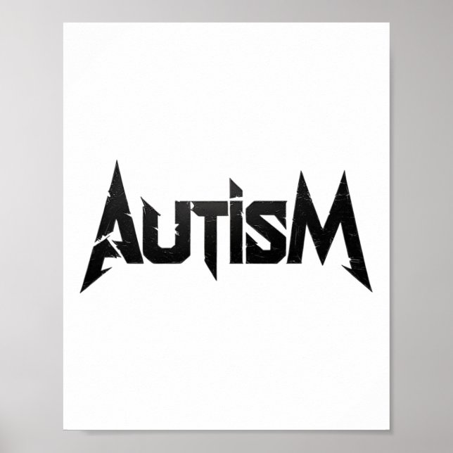 Funny Design Autism Rock Meme Neurodivergent  Poster (Front)
