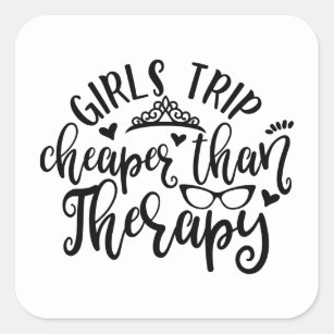 Custom Stickers - Greeting Cards: Girl's Trip