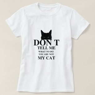 funny design to cat text Playful Outline to cat T-Shirt