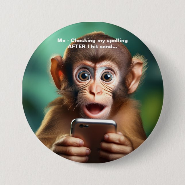 Funny - Designed for those with Dyslexia Button (Front)