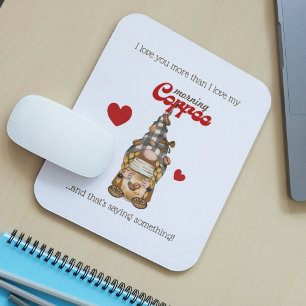 Funny Desk Pad – Coffee Gnome Valentine Gift Mouse Pad