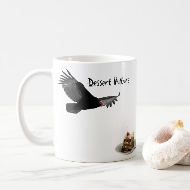 Funny Dessert Vulture Mug with Species Description (With Donut)