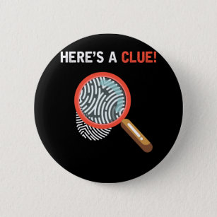 Funny Detective Crime Investigation Drama Book Button