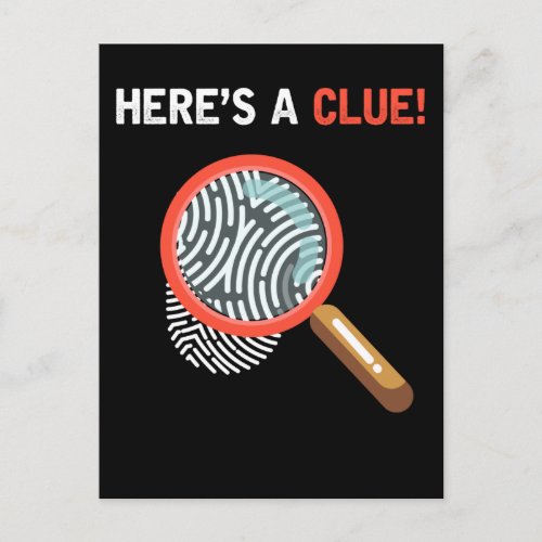 Funny Detective Crime Investigation Drama Book Postcard