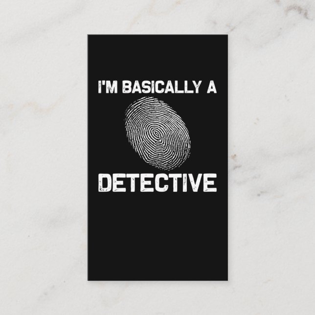 Funny Detective Crime Investigation Drama Reader Business Card (Front)
