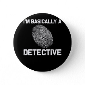 Funny Detective Crime Investigation Drama Reader Button