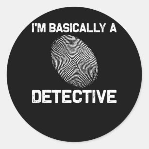 Funny Detective Crime Investigation Drama Reader Classic Round Sticker