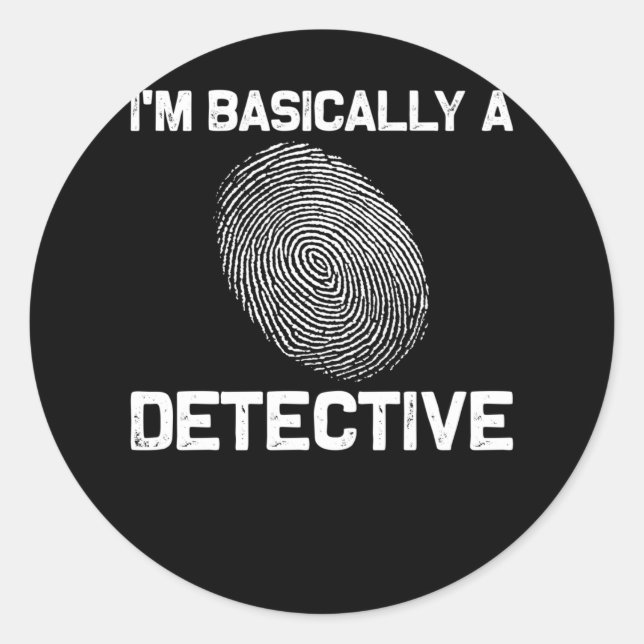 Funny Detective Crime Investigation Drama Reader Classic Round Sticker (Front)