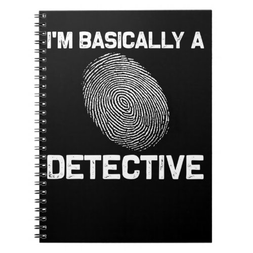 Funny Detective Crime Investigation Drama Reader Notebook