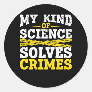 Funny Detective Forensic Science Crime Solver Classic Round Sticker