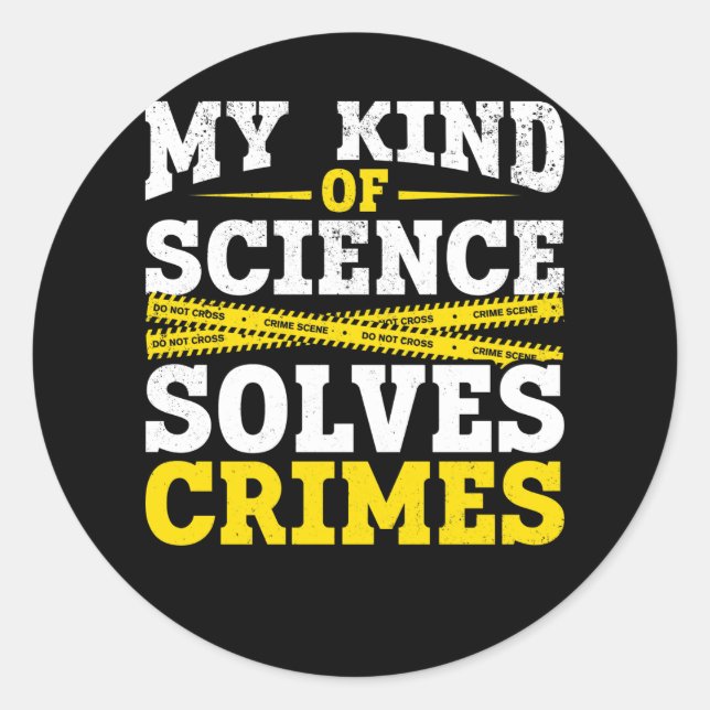 Funny Detective Forensic Science Crime Solver Classic Round Sticker (Front)