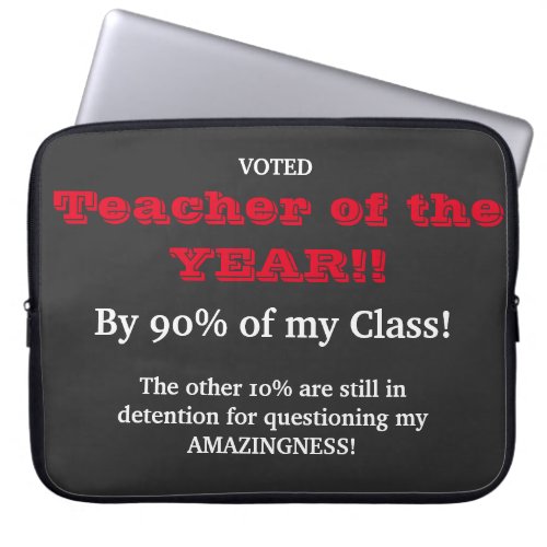 Funny Detention Teacher Laptop Sleeve
