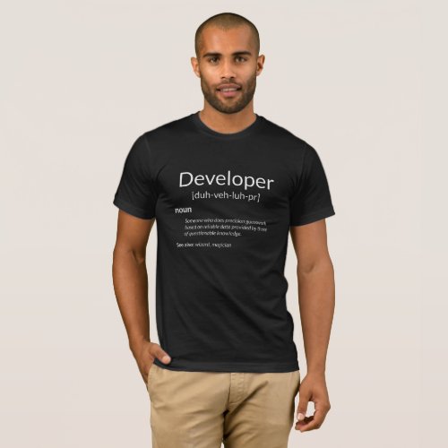 Funny Developers Gift Developer Definition Gift T_Shirt