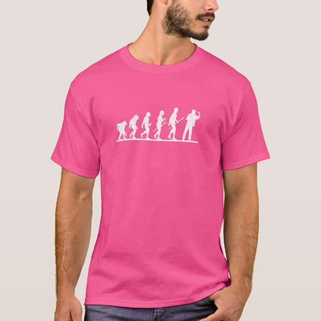 Funny Development Of Man Ape Darts Player Dart Evo T-Shirt (Front)
