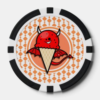 Funny Devil Ice Cream Poker Chips by doozydoodles at Zazzle