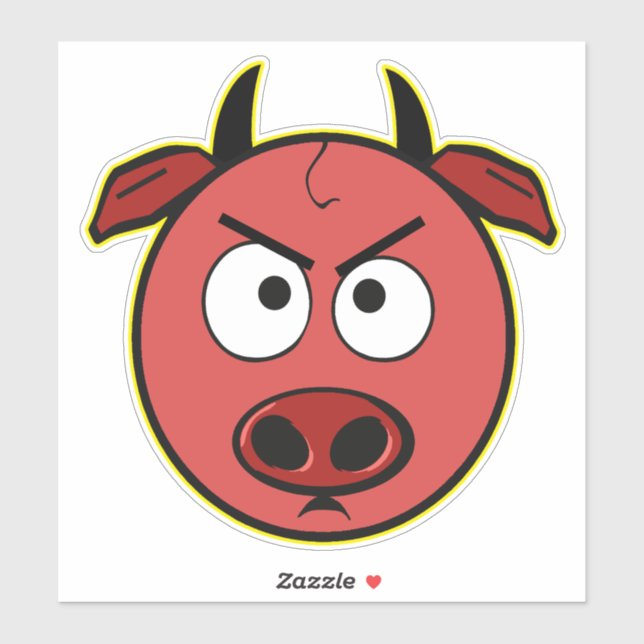Funny Devil Pig Sticker (Sheet)
