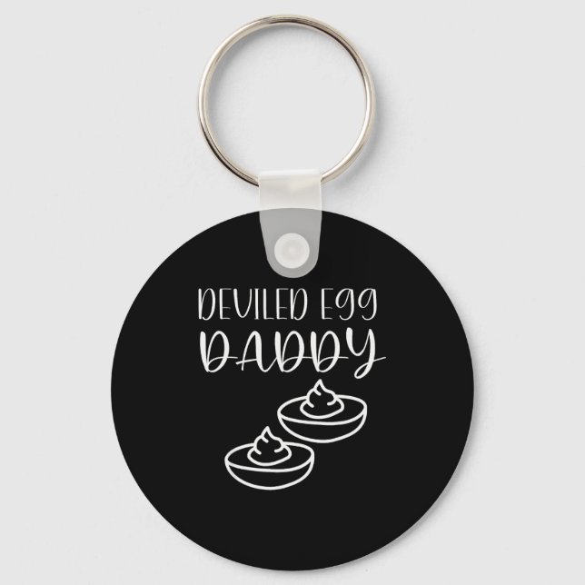 Funny Deviled Egg Daddy  Keychain (Front)