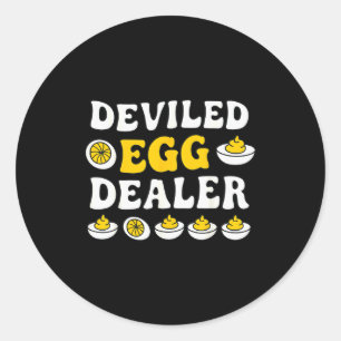 Funny Deviled Egg Er Thanksgiving Classic Round Sticker