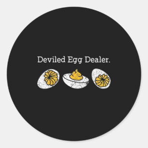 Funny Deviled Egg Er Thanksgiving Classic Round Sticker