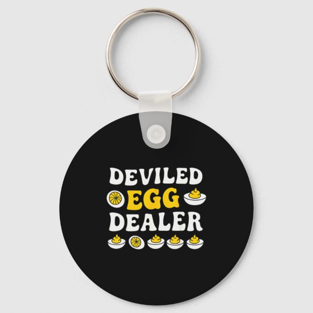 Funny Deviled Egg Er Thanksgiving  Keychain (Front)