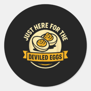 Funny Deviled Eggs Thanksgiving Food Humor  Classic Round Sticker