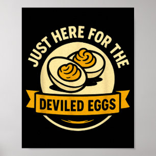 Funny Deviled Eggs Thanksgiving Food Humor  Poster
